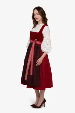 SPORTALM Dirndl*Dirndl mit rotem Samt