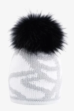 Damen SPORTALM Accessoires Mit Pelz|Accessoires Mit Pelz*Grobstrickmütze mit Echtpelz-Bommel