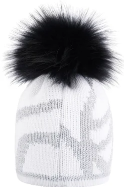 Damen SPORTALM Accessoires Mit Pelz|Accessoires Mit Pelz*Grobstrickmütze mit Echtpelz-Bommel