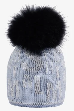 Damen SPORTALM Accessoires|Mützen / Kappen*Grobstrickmütze mit Echtpelz-Bommel