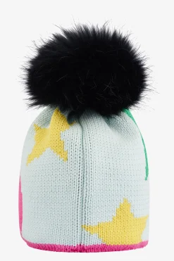 Damen SPORTALM Accessoires Mit Pelz|Accessoires Mit Pelz*Grobstrickmütze mit Echtpelz-Bommel