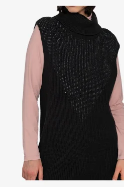 SPORTALM Strick*Ärmelloser Long-Pulli mit Stehkragen