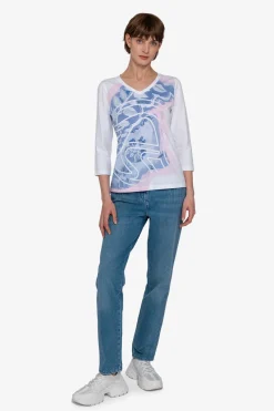 SPORTALM Shirts / Tops*Shirt mit rundem V-Ausschnitt