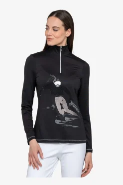 Damen SPORTALM First Layer / Mid Layer*Unterzieher mit Stehkragen